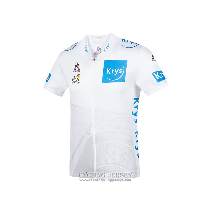 2021 Cycling Jersey Tour De France White Short Sleeve And Bib Short